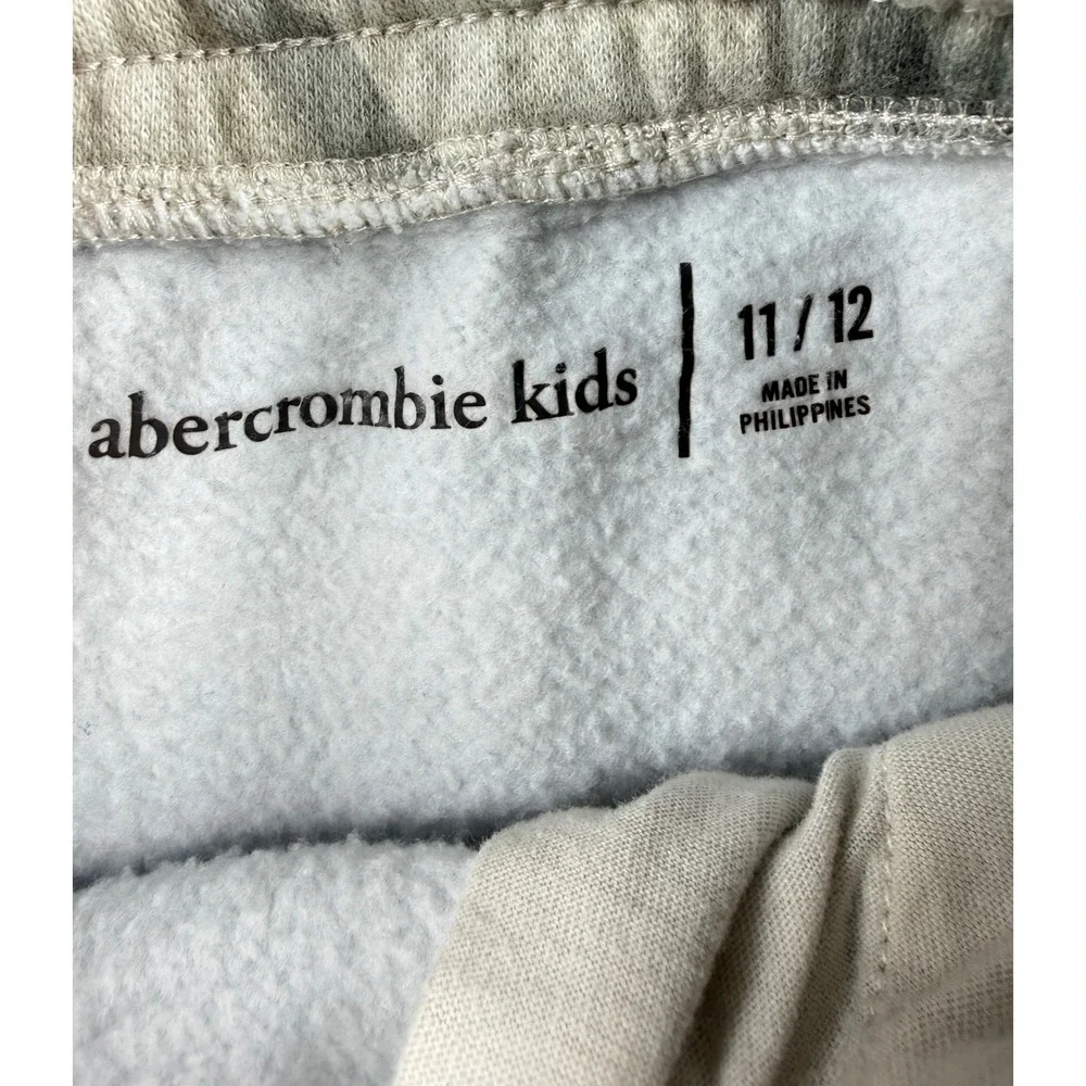 Abercrombie Kids Boys Camo Leaf Print Jogger Sweatpants Gray Brown Size 11/12